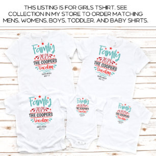 Camiseta Boys Family Vacation Beach Summer Personalizado