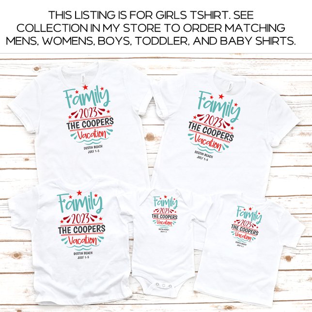 Camiseta Boys Family Vacation Beach Summer Personalizado (Subido por el creador)