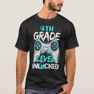 Camiseta Boys First Day Of 4th Grade Kids Gaming Back To S