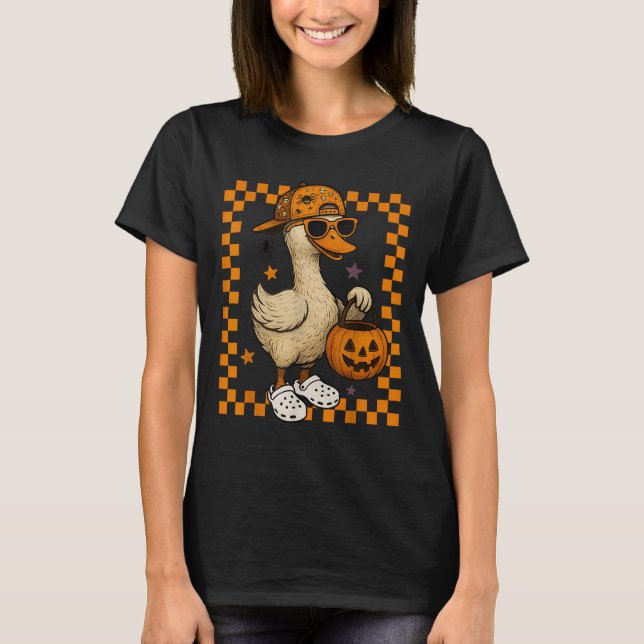 Camiseta Boys Goose Halloween Spooky Goosey Silly Goose Pum (Anverso)