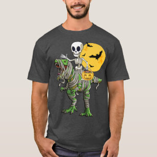 Camiseta Boys Halloween Monster Truck Pumpkin Mummy Dinosau