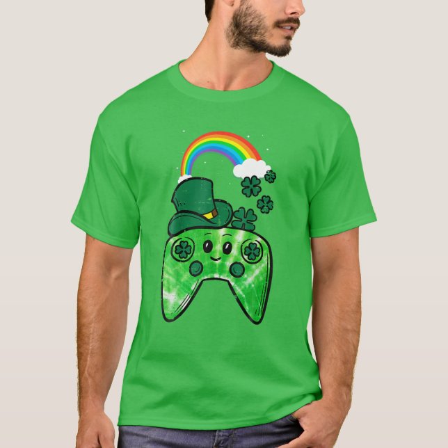 Camiseta Boys Kids Irish Video Game Controller St Patrick D (Anverso)