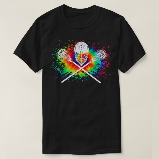 Camiseta Boys Lacrosse Sticks Crossed LAX Tie dye Helmet Gi (Diseño del anverso)