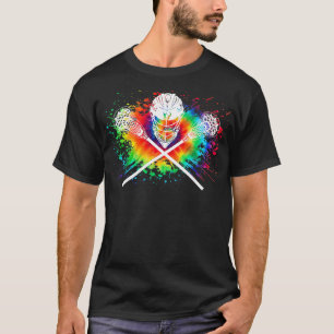 Camiseta Boys Lacrosse Sticks Crossed LAX Tie dye Helmet Gi