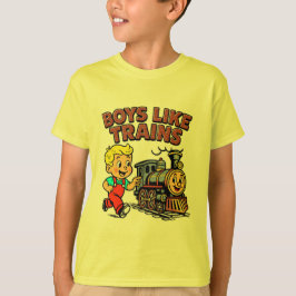 Camiseta Boys like trains