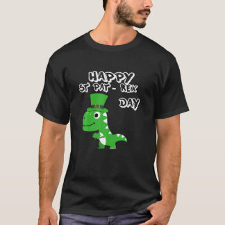 Camiseta Boys St Patricks Day Dino Trex Funny Saint Patrex