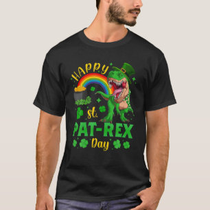 Camiseta Boys St Patricks Day Dino Trex Funny Saint Patrex