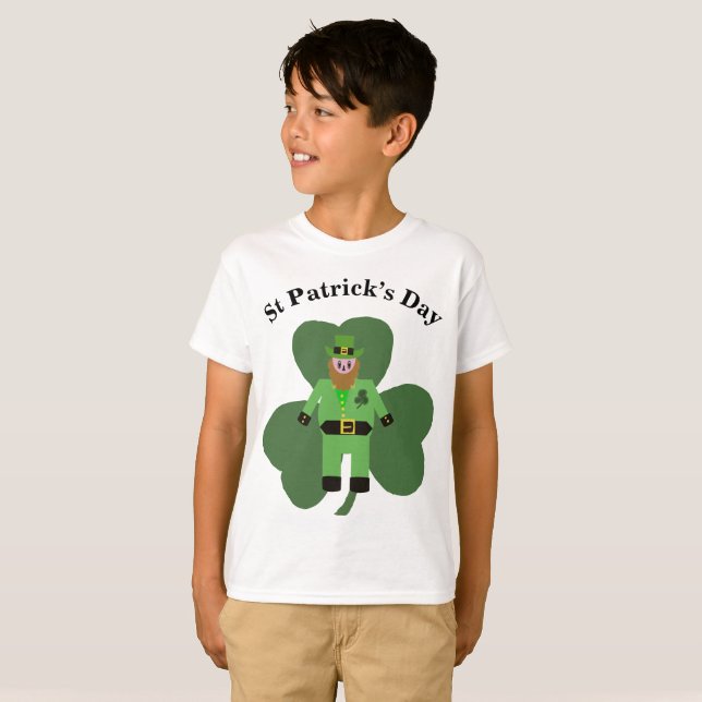 Camiseta Boys St Patricks Day Leprechaun (Anverso completo)