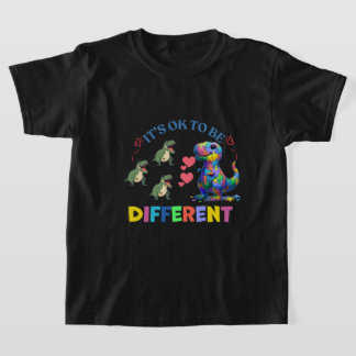 Camiseta Boys' T-Shirts– It's OK to Be Different 🦕💖