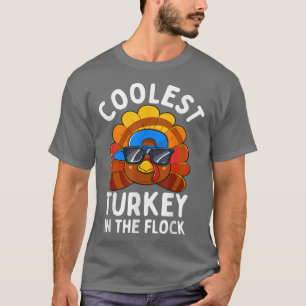 Camiseta Boys Thanksgiving Kids Toddler Coolest Turkey in t