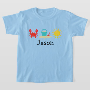 Camiseta Boys Watercolor Beach Trio T-Shirt