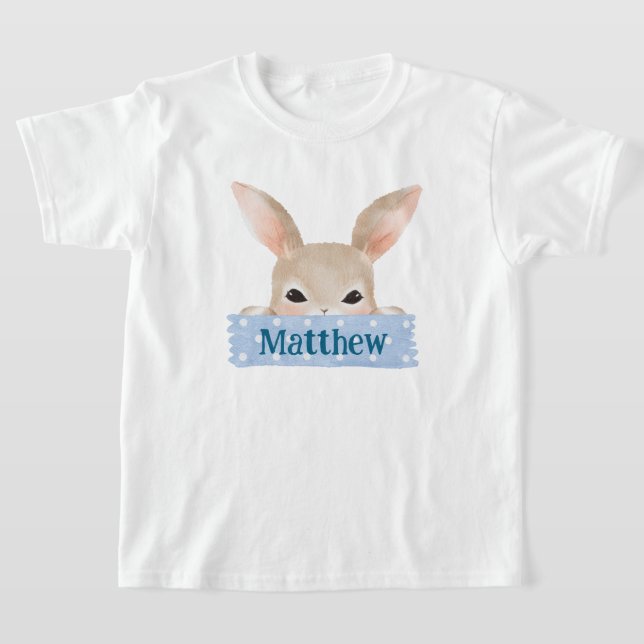 Camiseta Boys Watercolor Blue Easter Bunny (Distribución)