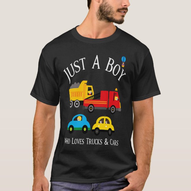 Camiseta Boys Who Love Trucks & Cars (Anverso)
