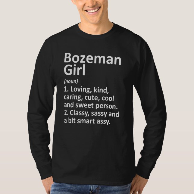Camiseta Bozeman Chica Mt Montana Funny City Home Roots (Anverso)