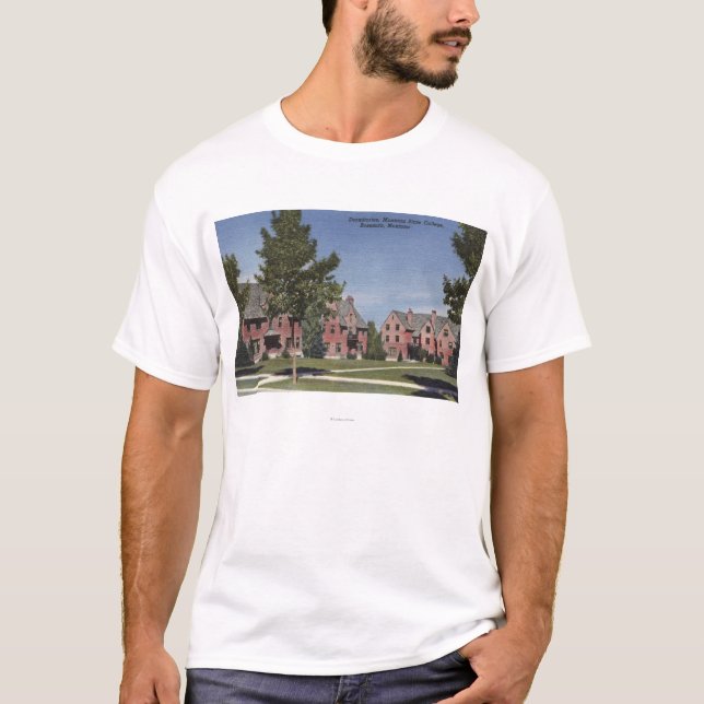 Camiseta Bozeman, Montana - dormitorios en el estado de (Anverso)