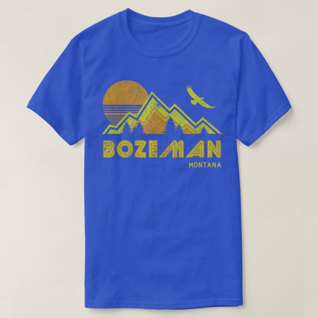 Camiseta Bozeman Montana  Vintage Retro Tee  (Diseño del anverso)