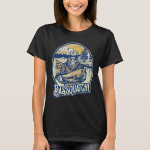 Camiseta ¡Bquatch! B Fisherman Sasquatch Funny Bigfoot Fish