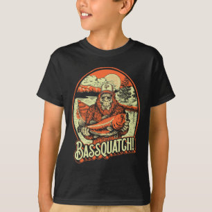 Camiseta ¡Bquatch! B Fisherman Sasquatch Funny Bigfoot Fish