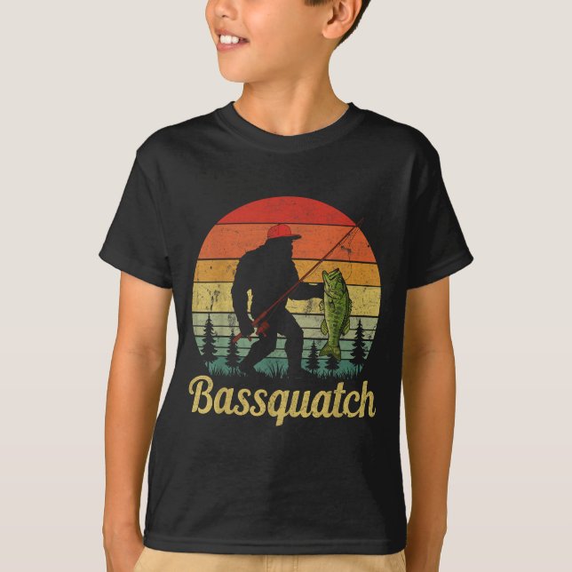 Camiseta Bquatch B Fishing Humor Bigfoot Ufo Sasquatch  (Anverso)