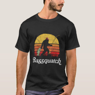 Camiseta Bquatch! Divertido Bigfoot Pesca Exterior Retro