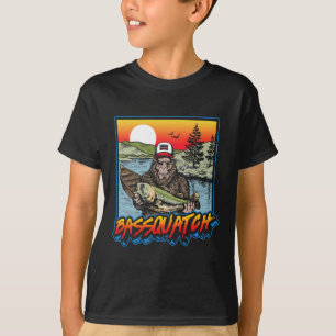 Camiseta ¡Bquatch! Funny B Pesca Sasquatch Retro 80