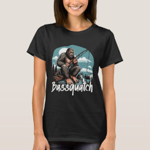 Camiseta ¡Bquatch! Pesca divertida al aire libre Retro Fish