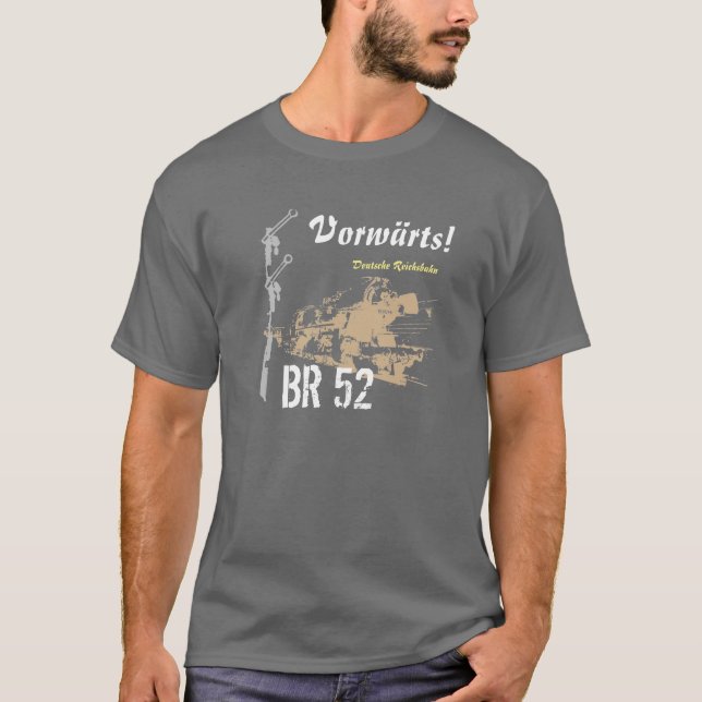 Camiseta BR 52 Reichsbahn Alemán DDR (Anverso)