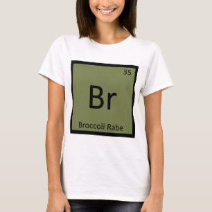 Camiseta Br - Brócoli Rabe Símbolo Químico de Verduras