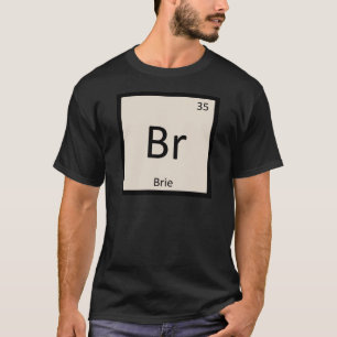 Camiseta Br - Símbolo de tabla periódica de química de ques