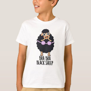 Camiseta Bra-bra Black Sheep Funny Animal Pun