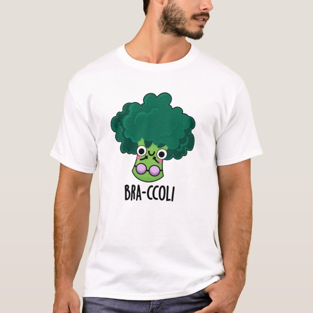 Camiseta Bra-ccoli Funny Veggie Broccoli Bra Pun (Anverso)