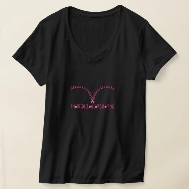 Camiseta Bra En Octubre Usamos Cáncer De Mama De Cinta Rosa (Distribución )