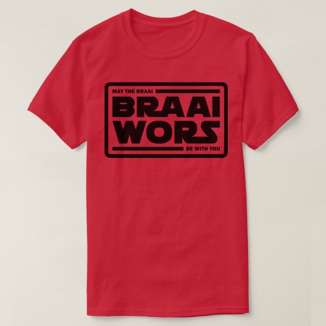 Camiseta Braai Braai Wors Black (Diseño del anverso)