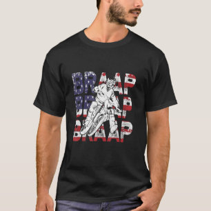 Camiseta Braap Bandera Estadounidense Dirt Bike Motocross P