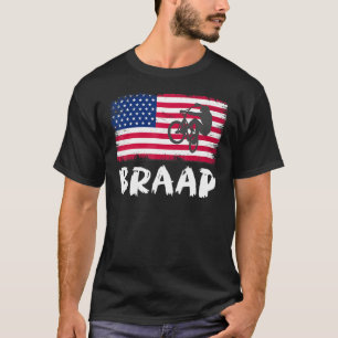 Camiseta Braap Bicycel Bike Flag Usa Vintage
