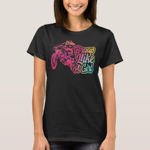 Camiseta Braap Como Una Mujer En Bicicleta Sucia Chica Por