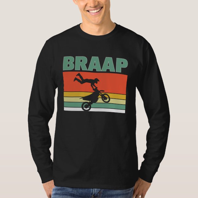 Camiseta Braap Like A Girl Retro Jump Offroad Driver Helmet (Anverso)