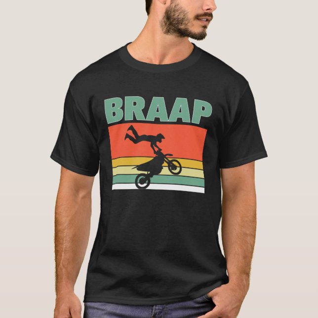 Camiseta Braap Like A Girl Retro Jump Offroad Driver Helmet (Anverso)