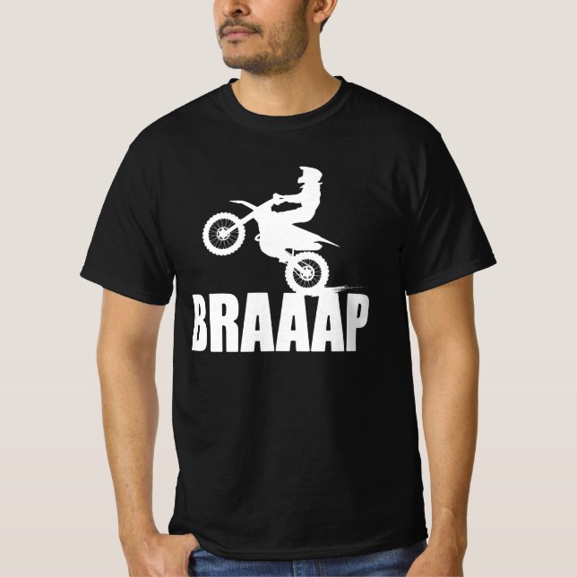 Camiseta BRAAP Motorcross Dos Stroke Power Dirtbike Rider T (Anverso)