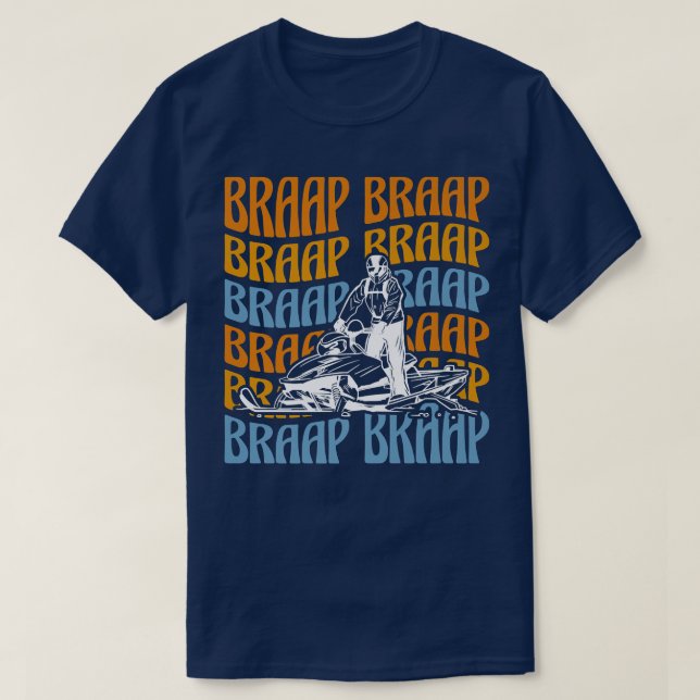 Camiseta Braap Snowmobile Groovy Skimobile Riding (Diseño del anverso)