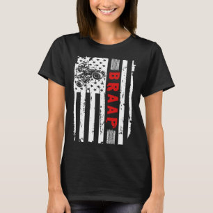 Camiseta Braap Vintage USA Bandera Americana Quad Bike ATV