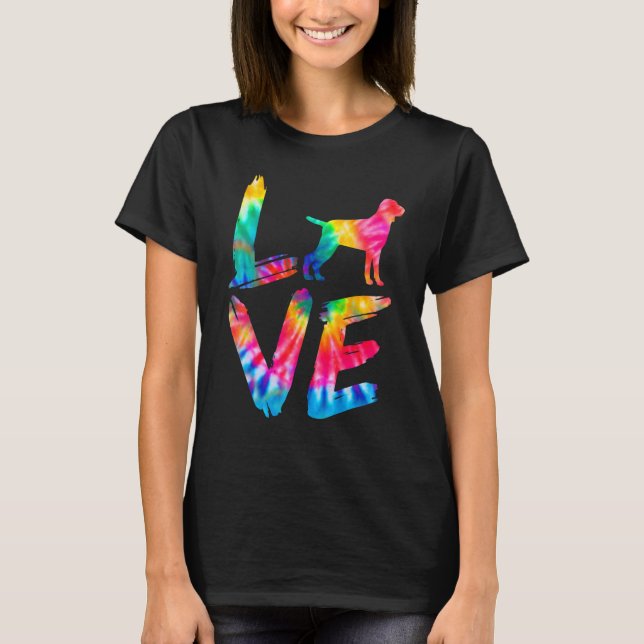 Camiseta Bracco Italiano Tie Dye Love Dog Mom (Anverso)