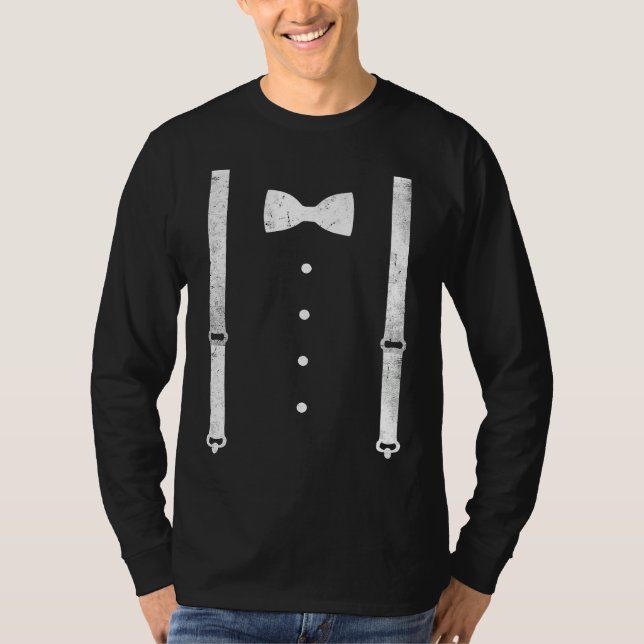 Camiseta Braces Bow Tie Dress Code Black Tie Party (Anverso)