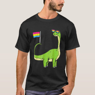 Camiseta Brachiosaurus Bandera Pansexual Pan Orgullo DInosa