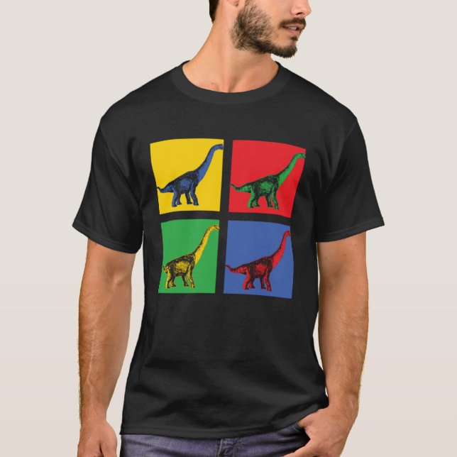Camiseta Brachiosaurus Dino Pop (Anverso)