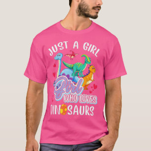 Camiseta Brachiosaurus Dinosaur Chica que ama Dinosau