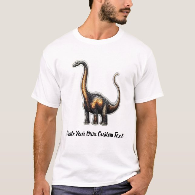 Camiseta Brachiosaurus Dinosaur Crea Tu Propio Texto Person (Anverso)