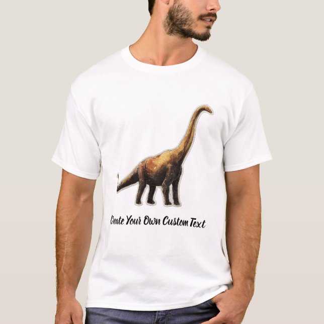 Camiseta Brachiosaurus Dinosaur Crea tu propio texto person (Anverso)