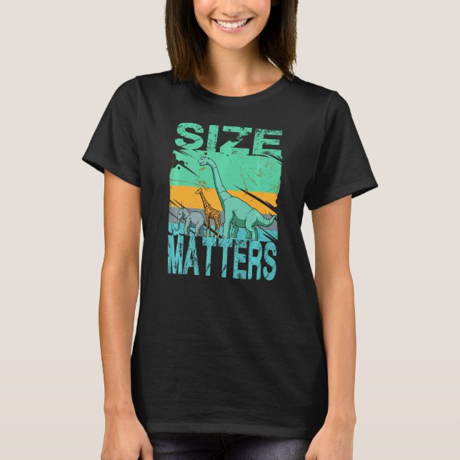 Camiseta Brachiosaurus Dinosaur Giraffe Elephant Diff Human (Anverso)