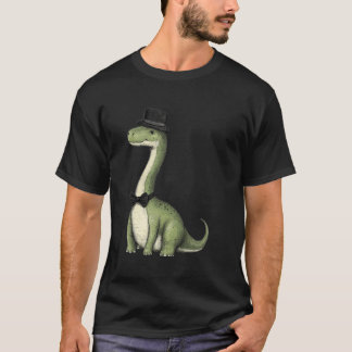Camiseta Brachiosaurus Dinosaurio que Lleva un Sombrero y C
